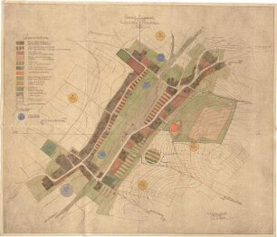 Gsaenger, Gustav; Moosburg - Langenbach (Bayern); Bebauungspläne - vorläufiger Wirtschaftsplan, Vorschlag 2 (Lageplan)
