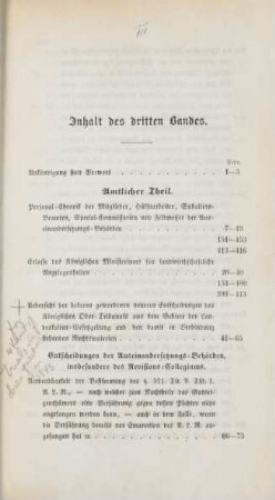 Inhalt des dritten Bandes