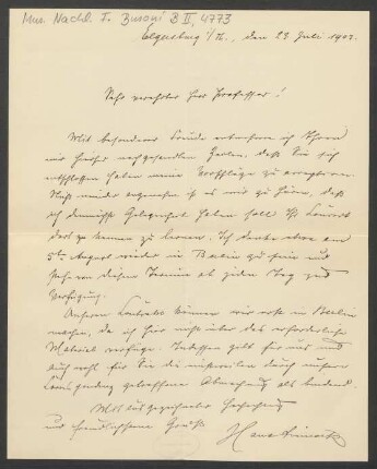 Brief an Ferruccio Busoni : 23.07.1903
