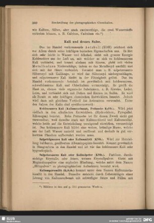 Kali und dessen Salze