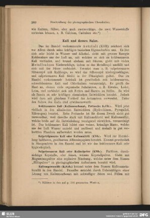 Kali und dessen Salze