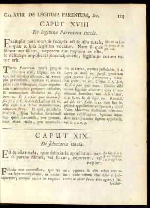 Caput XIX. De fiduciaria tutela