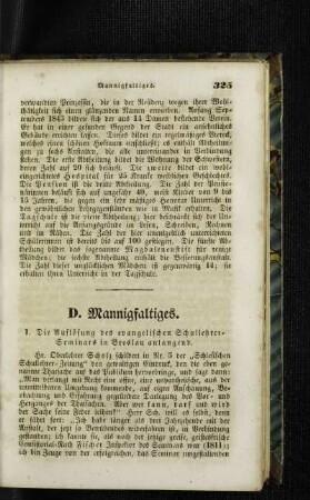 ¬Die¬ Auflösung des evangelischen Schullehrer-Seminars in Breslau anlangend