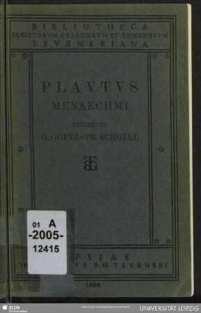 T. Macci Plavti Menaechmi