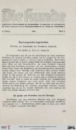 9: Aus Lengerichs Urgeschichte : Beiträge zur Urgeschichte des Kirchspiels Lengerich, [1]