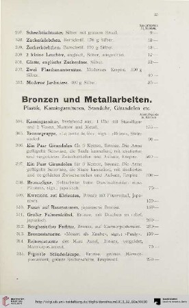 Bronzen und Metallarbeiten (Nr. 304-341)