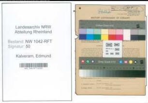 Entnazifizierung Edmund Kalveram , geb. 01.10.1901 (Gastwirt)