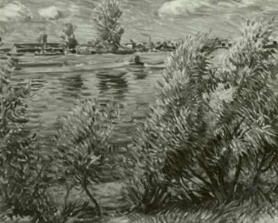 Büsche an der Elbe