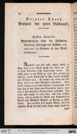 Dritter Theil: Beyspiele des guten Geschmacks