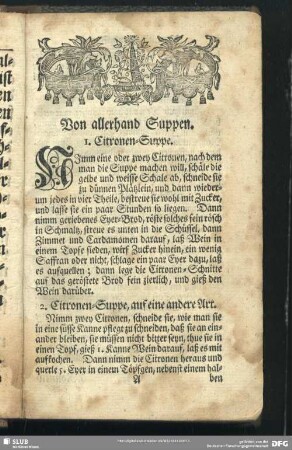 Von allerhand Suppen