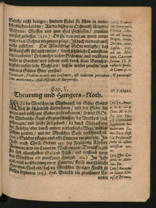 Cap. V. Theurung und Hungers-Noth.