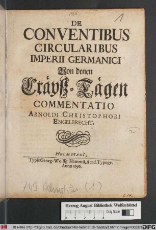 De Conventibus Circularibus Imperii Germanici