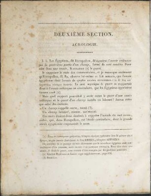 Deuxième Section. Acrologie.