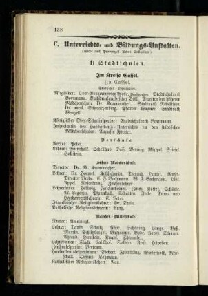 Unterrichts- und Bildungs-Anstalten