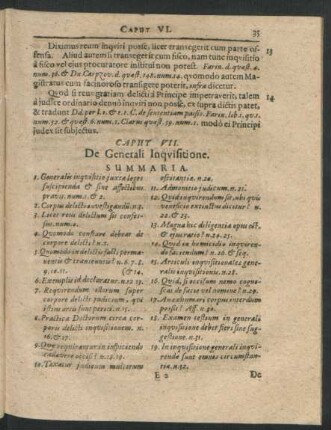 Caput VII. De Generali Inquisitione.