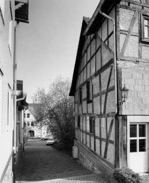Sachteil Giebelwand; Lauterbach, Bahnhofstraße 19