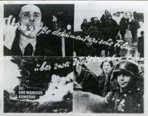 Collage von Szenenfotos aus dem Defa-Dokumentarfilm "Du und mancher Kamerad"