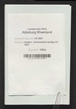 Verkauf der entbehrlichen Gemeinheiten zu Venray