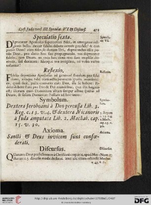 Speculatio sexta