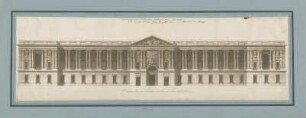 Fischer, Carl von; Paris (Frankreich); Louvre - Fassade (Aufriss)