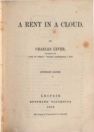 A rent in a cloud