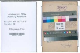 Entnazifizierung Fritz Ellinghaus , geb. 00.00.0000 (Geschaeftsfuehrer)