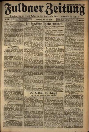 Ausgabe vom Dienstag, den 26. Juni 1928.