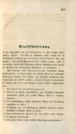 Stallfütterung