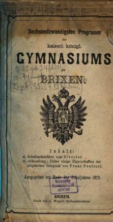 Programm des KK Gymnasiums zu Brixen, 26. 1876