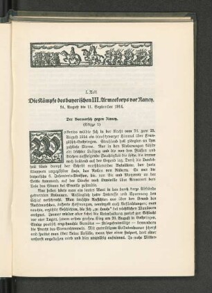 Der Vormarsch gegen Nancy.