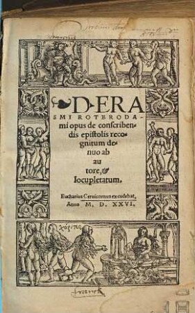 D. Erasmi Roterodami opus de conscribendis epistolis