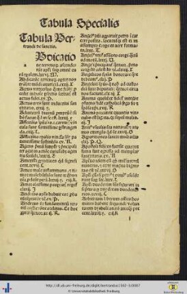 Tabula Specialis