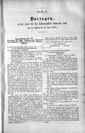Vorlagen welche nicht für die Oeffentlichkeit bestimmt sind., 24. Juni 1903