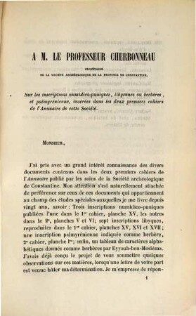 Annuaire de la Société Archéologique de la Province de Constantine. 1856/57, 1856/57