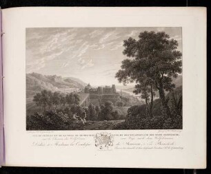 Heidelberg, Schloss, Stadt und Alte Brücke von Osten