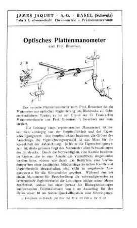 Optisches Plattenmanometer
