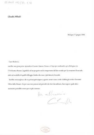 Brief an Roberto Benigni : 17.06.2005