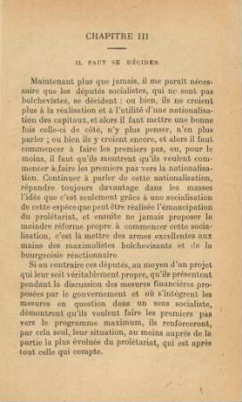 Chapitre III Il Faut Se Décider