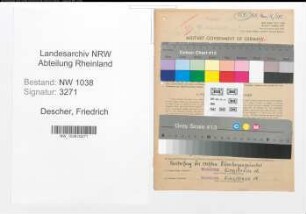 Entnazifizierung Friedrich Descher , geb. 08.02.1894 (Bahnbeamter)