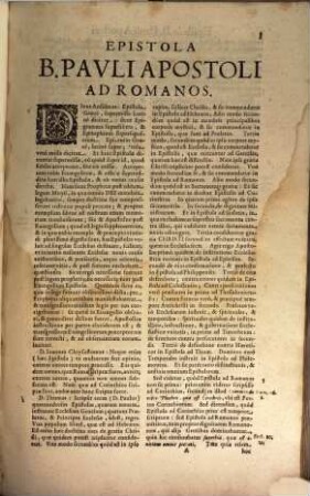 Expositio in Epistolam B. Pauli Apostoli ad Romanos : ex sanctis Patribvs, et sacris Doctoribvs, collecta
