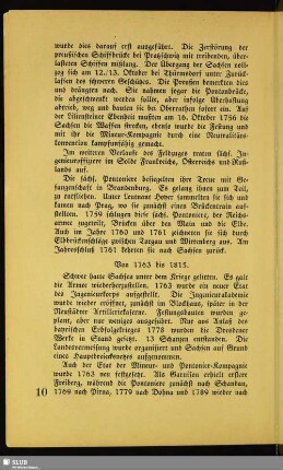 Von 1763 bis 1815