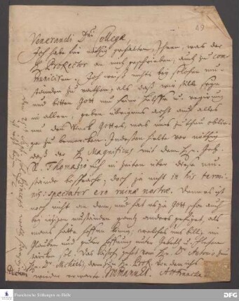 Brief von August Hermann Francke an [Paul Anton, Johann Daniel Herrnschmidt, Jochim Just Breithaupt, Johann Heinrich Michaelis, Joachim Lange].