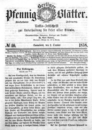 No. 40, Sonnabend, den 2. October
