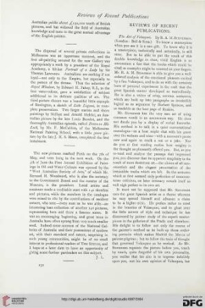 Reviews of recent publications