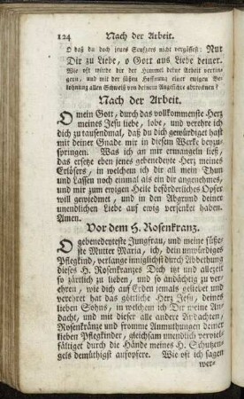 Vor dem H. Rosenkranz. - Im Rosenkranzbethen. - Nach dem Rosenkranz.