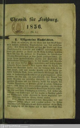 5.1856: Chronik von Frohburg und Umgebung