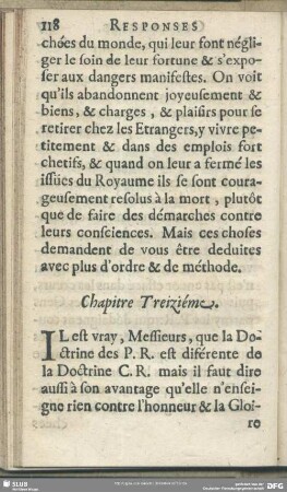 Chapitre Treizieme