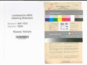 Entnazifizierung Richard Rassow , geb. 29.05.1899 (Polizeibeamter)