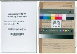 Entnazifizierung Arthur Hildebrandt , geb. 24.02.1891 (Bankangestellter)