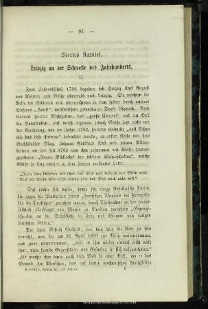 Viertes Kapitel. Leipzig an der Schwelle des Jahrhunderts. II.